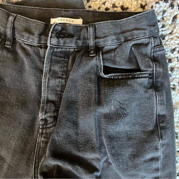 Pacsun High Waisted Ripped Straight Jean - Picture 2 of 3